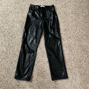 Abercrombiembie and Fitch faux black leather pants